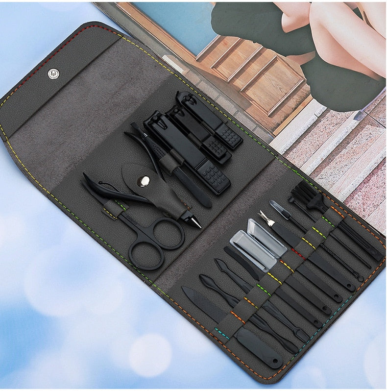 16PCS STAINLESS STEEL NAIL CLIPPERS KIT